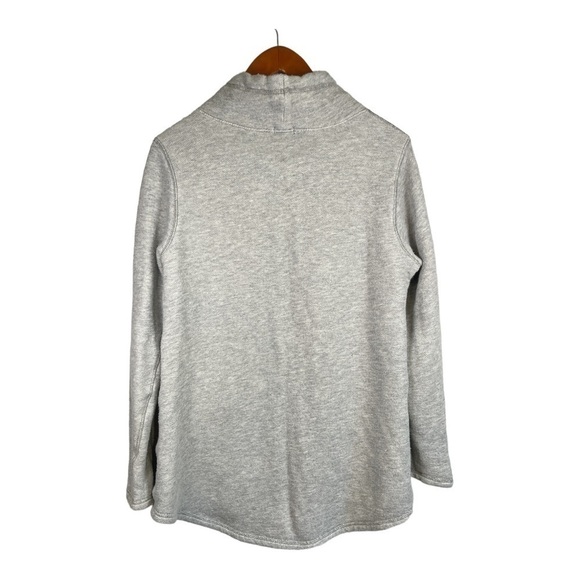 j Crew Terry High-Neck Oversized Top Gray Women's M - Picture 2 of 5